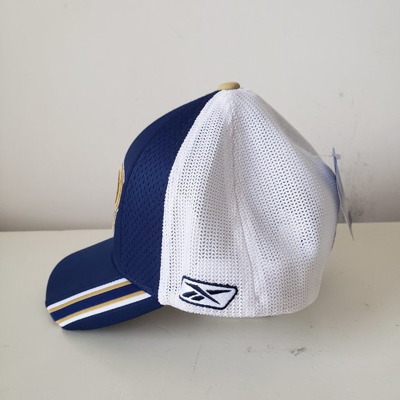 St. Louis Rams Hat Cap Fitted Stretch L/XL Blue White Reebok NFL Deadstock NWT - Picture 4 of 12